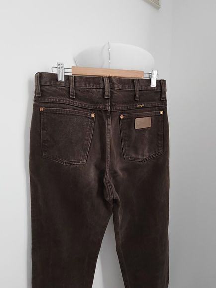 Wrangler Men's Cowboy Cut Slim Fit Jeans Dark Chocolate Size 30x34 100% Cotton - Picture 9 of 15